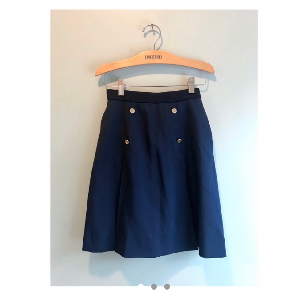 High Waisted Navy Skort